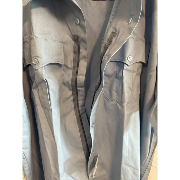 Flying Cross Mens 3XL Short Sleeve Duro Poplin Shirt Blue Polyester/Cotton - Picture 5 of 7